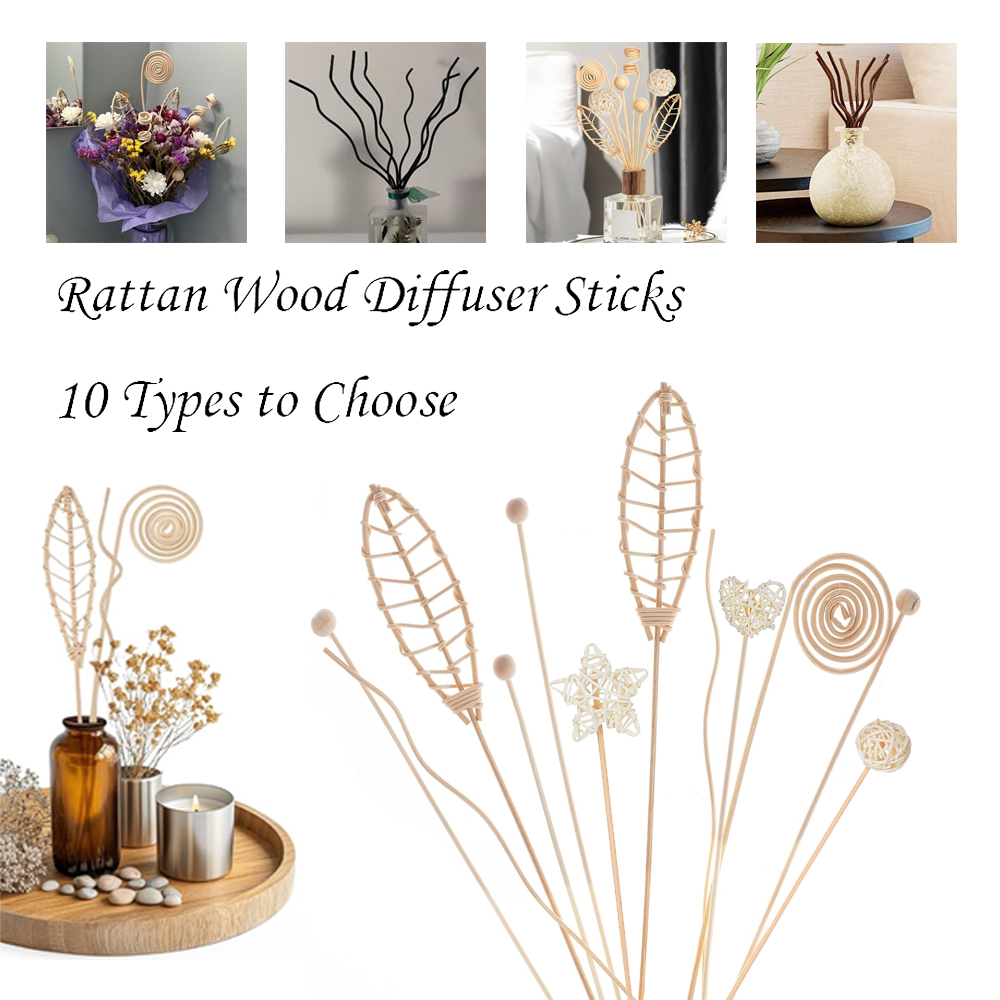 Home Fragrance Diffuser Refills - 5/15 Stück lange gewellte Rattan-Reed-Diffusor-Sticks, Duft-Diffusor,