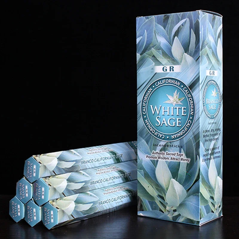Home Fragrance Jasmine & Yuzu Porcelain Diffuser - Duft 110 Stück weiße Salbei-Lavendel-Räucherstäbchen Palo