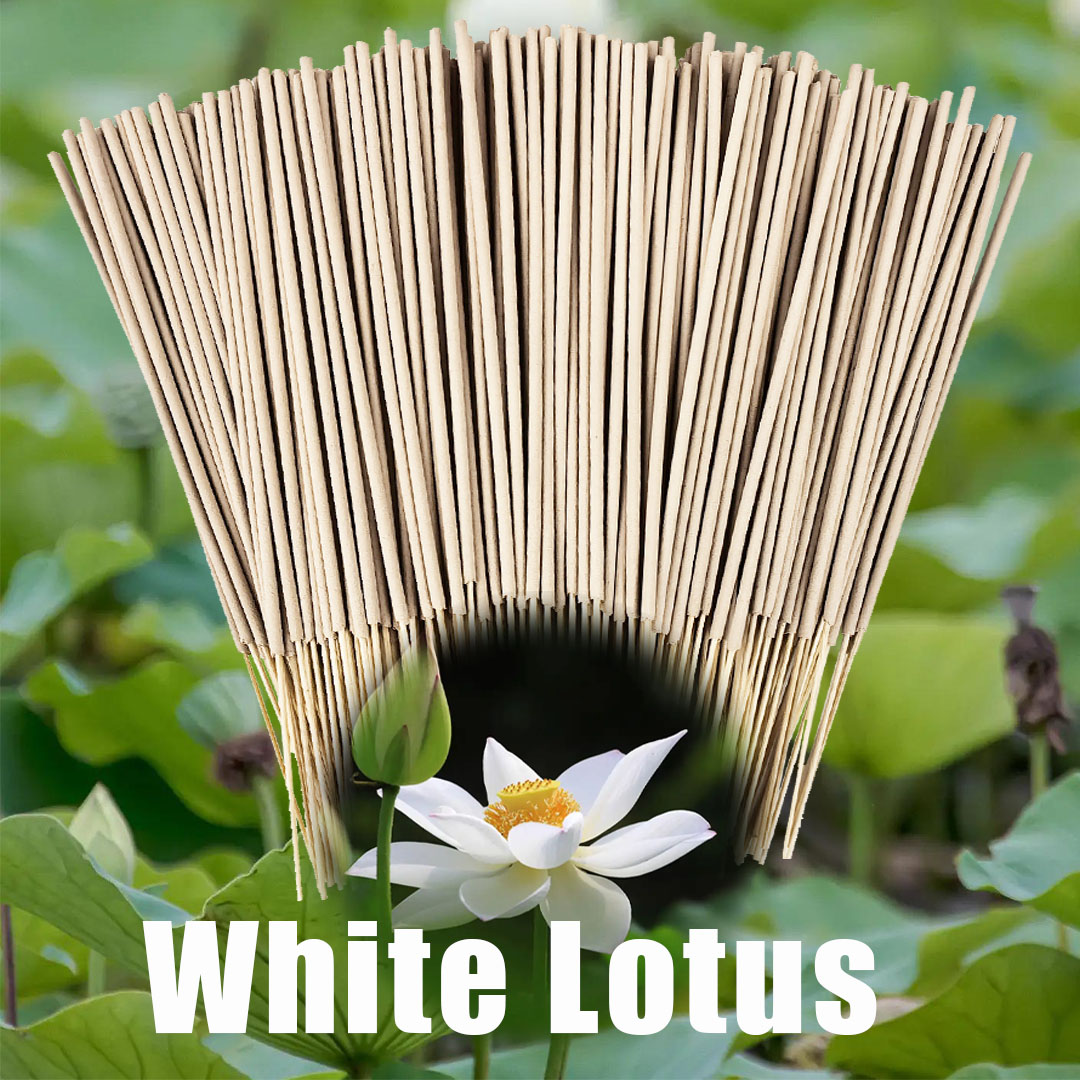 Smokeless Incense Stick - Hochwertige cremefarbene 8,7-Zoll-Räucherstäbchen aus weißem Lotus,