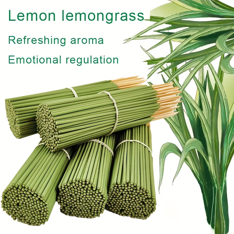 Home Fragrance Lemongrass - 11/67/137 Stück, handgefertigte Zitronengras-Aroma-Sticks – langlebige