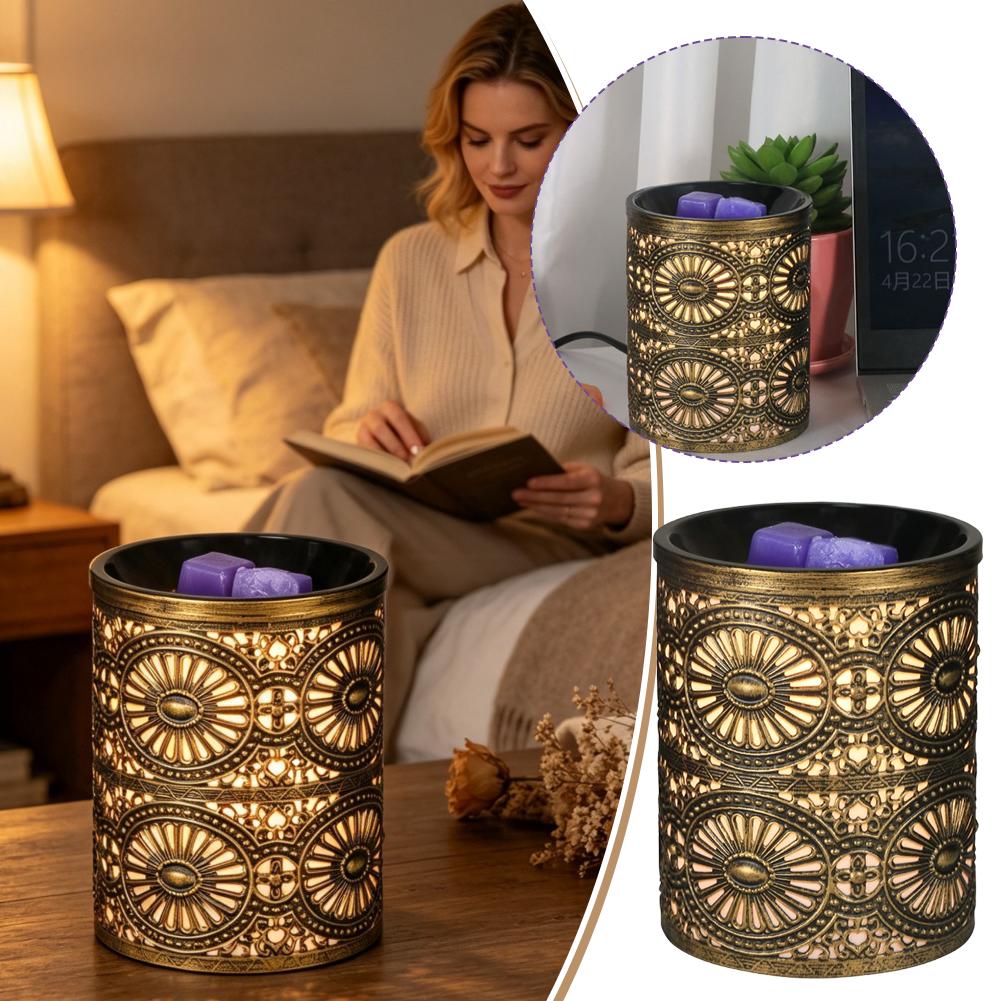 Home Fragrance - Neues Duft-Nachtlicht, goldener geometrischer Eisen-Kerzenhalter, kreativer