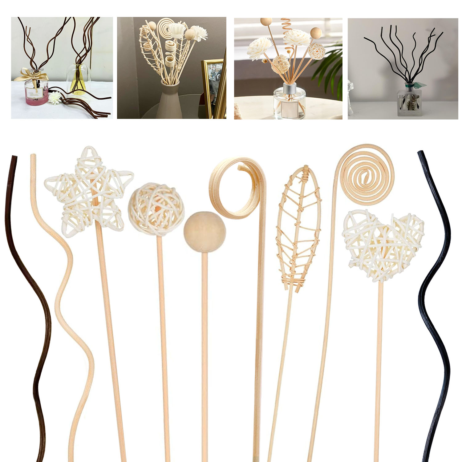 5/15 Stück lange gewellte Ratt – Home Fragrance Diffuser Refills Bewertung und Preis