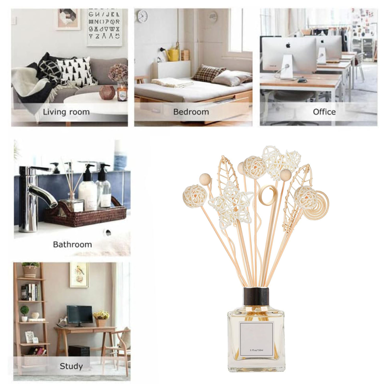 5/15 Stück lange gewellte Ratt – Home Fragrance Diffuser Refills Bewertung und Preis