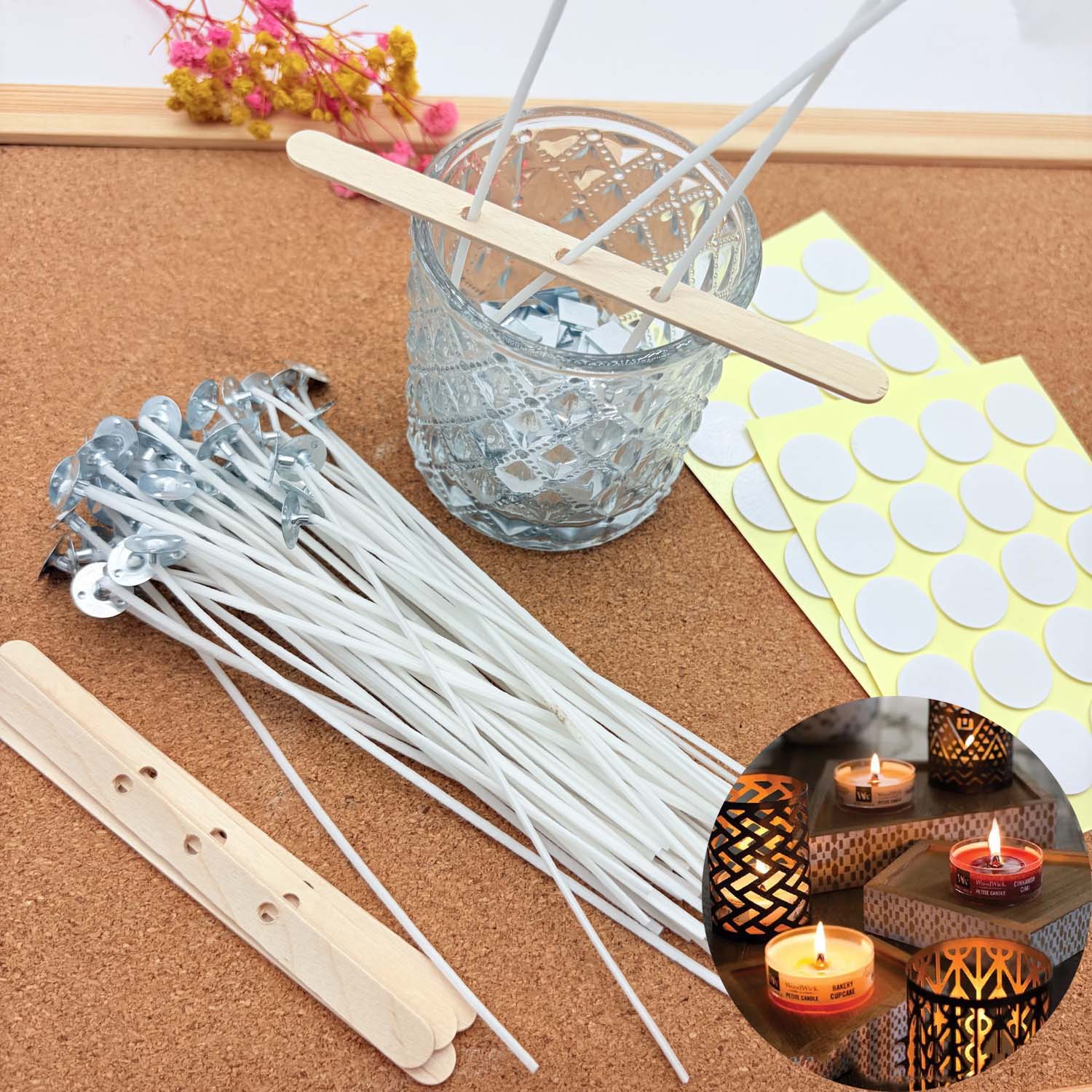 1 SET Kerzenherstellungs-DIY-K – Wooden Wick Candle Bewertung und Preis